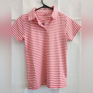 Renwick Stripe Performance Polo, NWT $65 Girls Size 12.